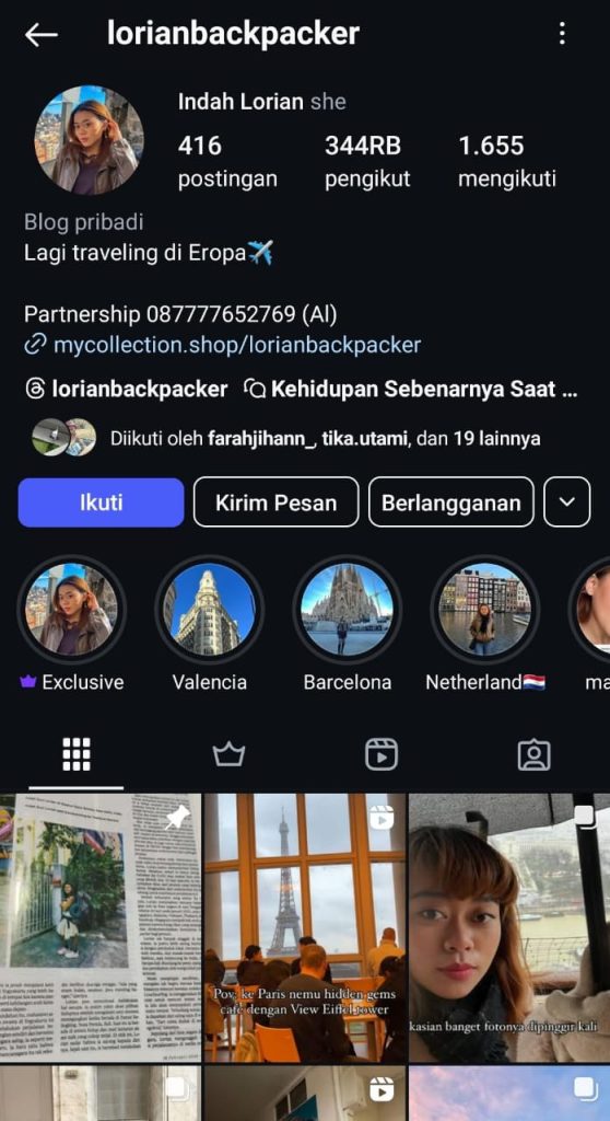 Lorian Backpacker Personal Branding di Media Sosial yang Bisa Kamu Tiru!